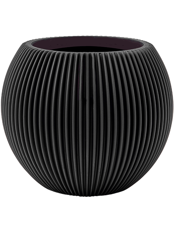 Кашпо Capi Nature Groove Special (Vase Ball Intense Black) Арт: 6CAPGB109