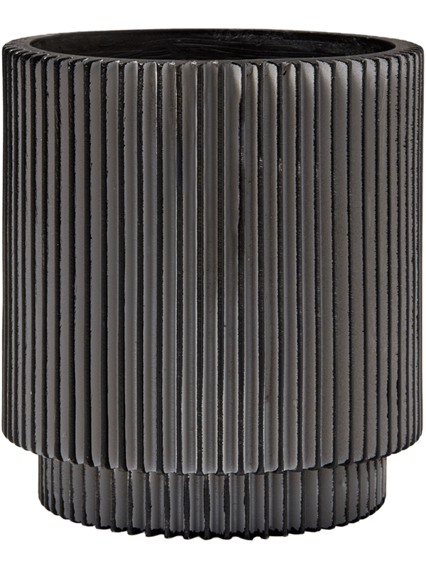 Кашпо Capi Nature Groove (Vase Cylinder Black) Арт: 6CAPGZ313