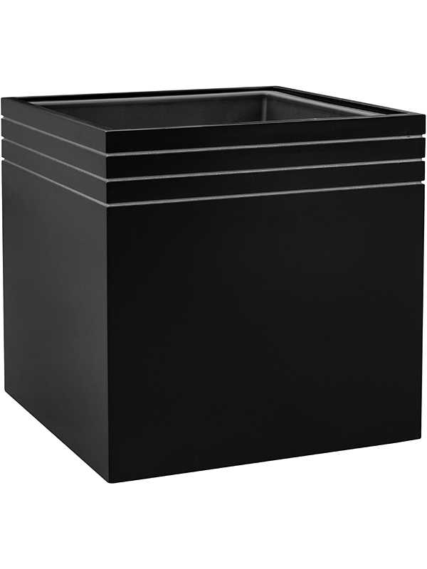 Кашпо Line-Up (Cube Matt Black (with liner and wheelplate)) Арт: 6LUPC48BW
