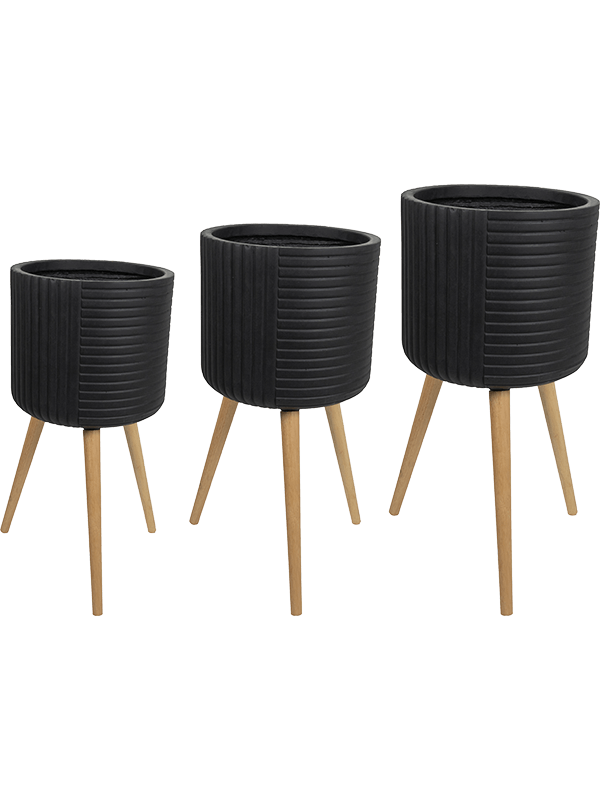 Кашпо Gabi (Pot On Feet Black (set of 3)) Арт: 6TS166939
