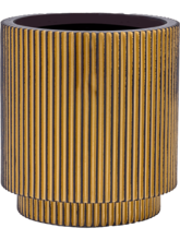 Кашпо Capi Nature Groove (Vase Cylinder Black Gold) Арт: 6CAPGG313