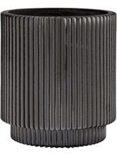 Кашпо Capi Nature Groove (Vase Cylinder Black) Арт: 6CAPGZ313