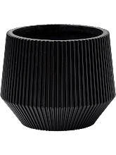 Кашпо Capi Nature Groove (Vase Cylinder Geo Intense Black) Арт: 6CAPGZ333
