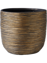 Кашпо Capi Nature Rib (Planter Ball Black Gold) Арт: 6CAPNG131