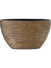 Кашпо Capi Nature Rib (Planter Oval Black Gold) Арт: 6CAPNG841