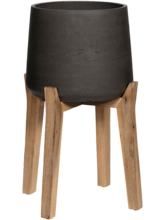 Кашпо Rough With Feet High (Patt XL Black Washed) Арт: 6PPNRPH04