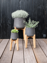 Кашпо Rough With Feet High (Patt XXXL Black Washed) Арт: 6PPNRPH08 1