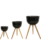Кашпо Belia (Pot On Feet Vintage Black (set of 3)) Арт: 6PTR69821