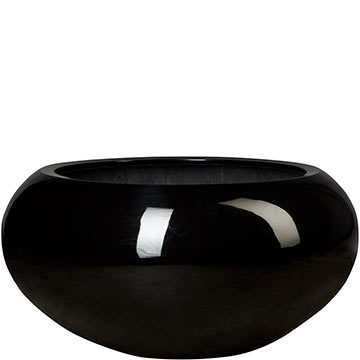 Кашпо Pottery Pots Cora glossy black