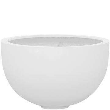Кашпо Pottery Pots Bowl glossy white