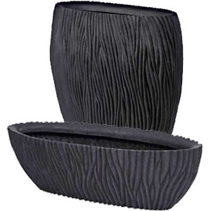 Кашпо River Oval Black 100*50*120 см.