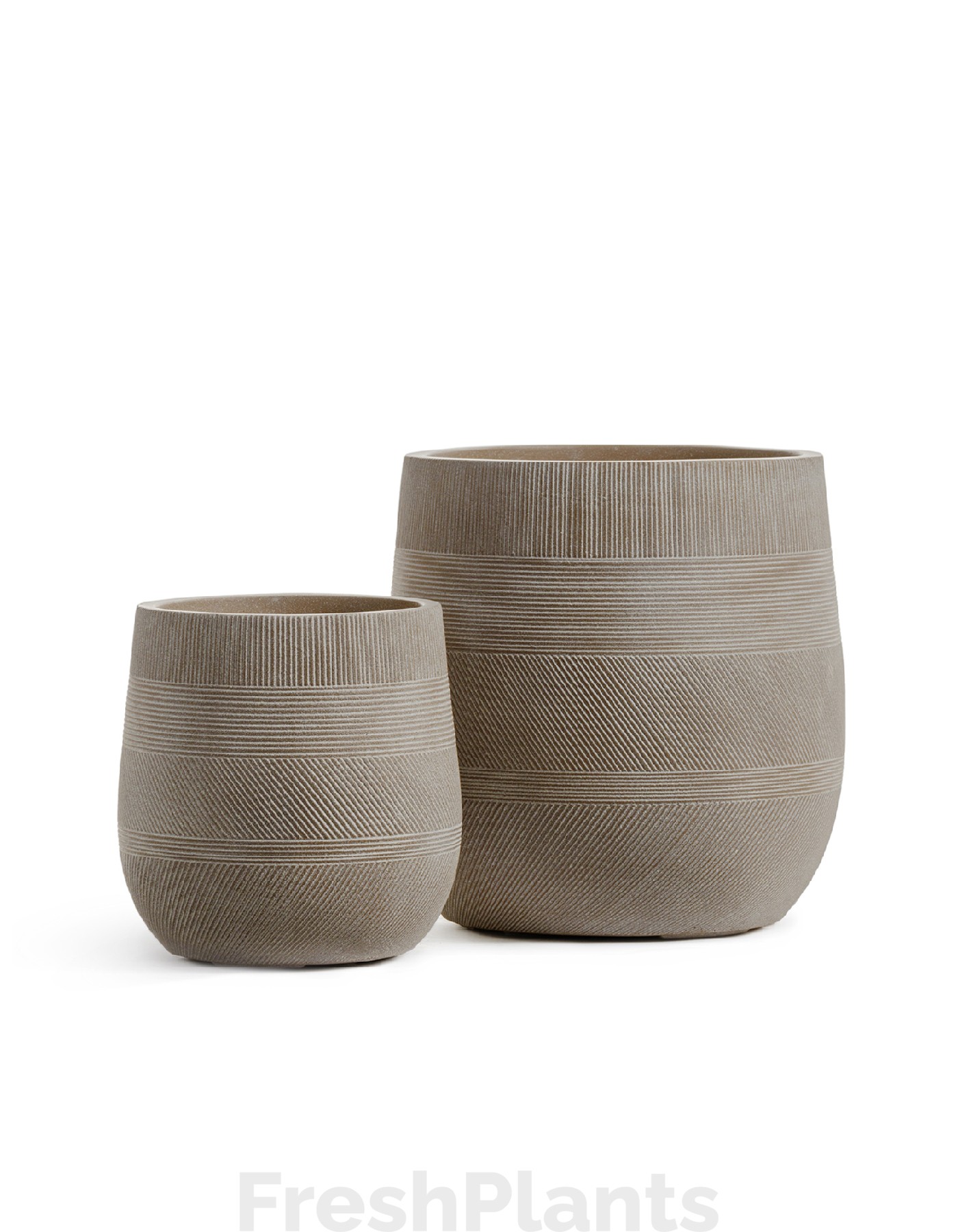 Кашпо TREEZ ERGO - Graphics - Округлая чаша - Капучино 41.1020-0046-LM-31, 41.1020-0046-LM-43