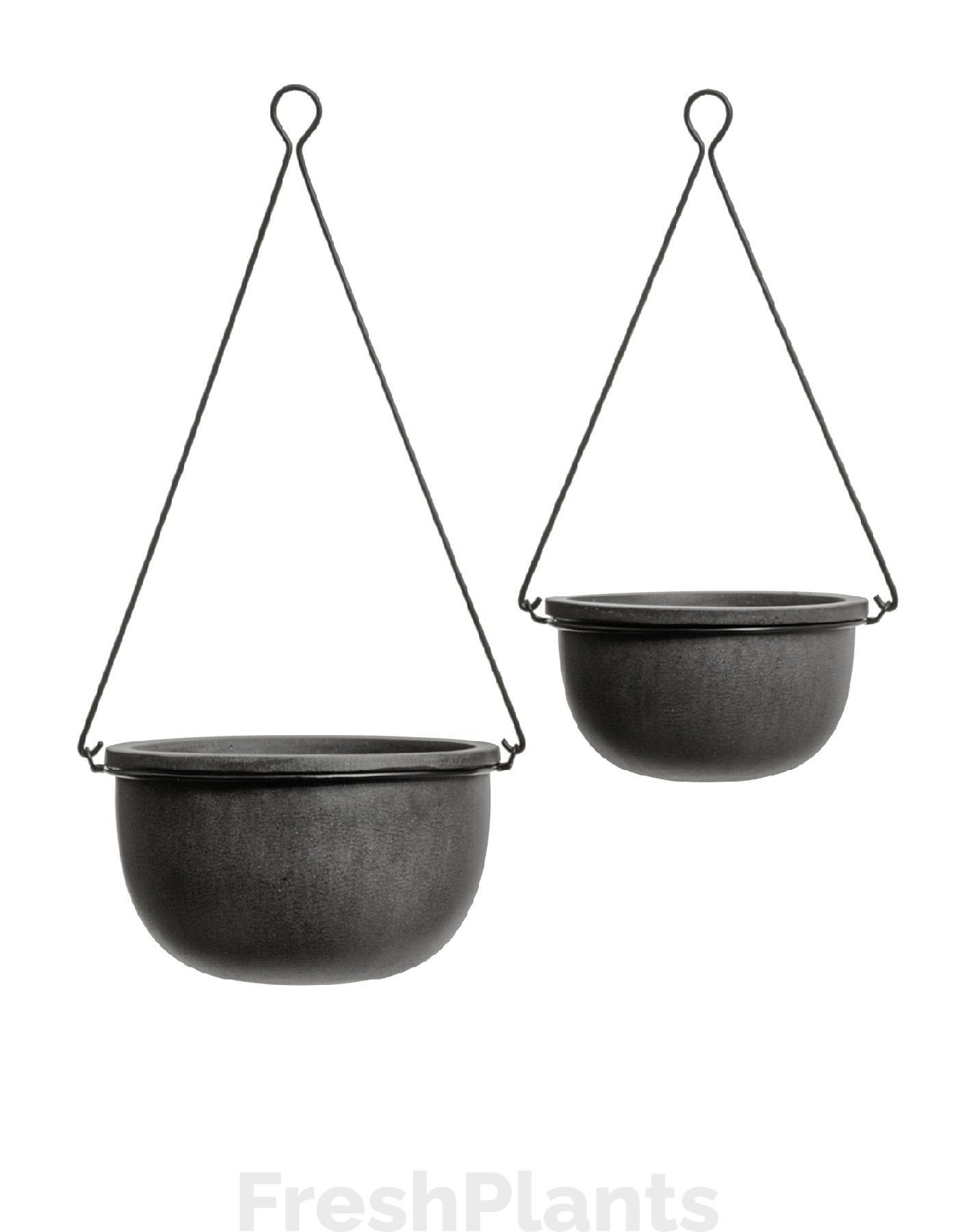 Кашпо TREEZ Effectory - Beton - Полусфера подвесная - Тёмно-серый бетон 41.33-02-22-076-GR-21, 41.33-02-22-076-GR-26