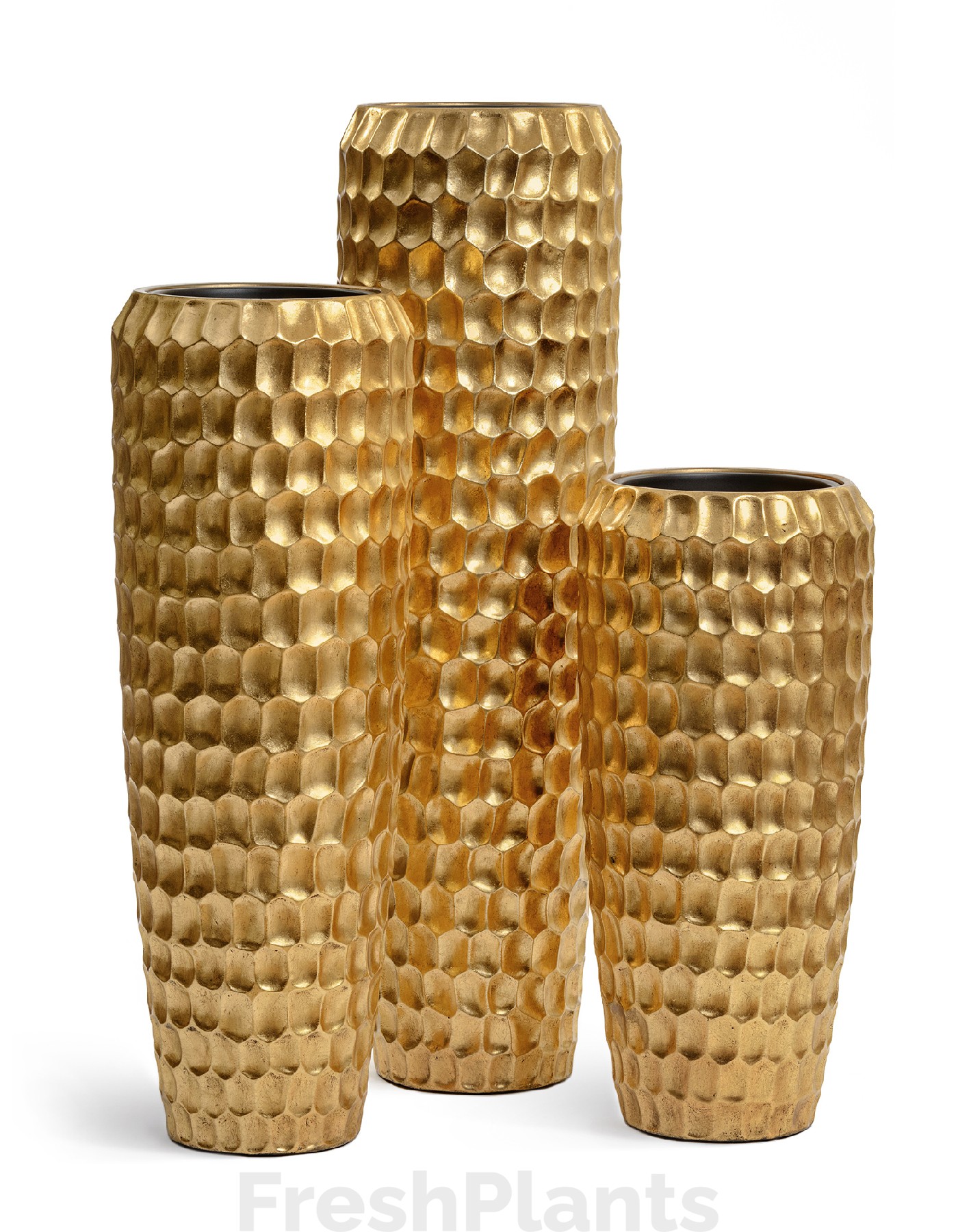 Кашпо TREEZ Effectory - Metal - Высокий конус Design Cells - Сусальное золото 41.33-07-22-080-GLD-097, 41.33-07-22-080-GLD-117