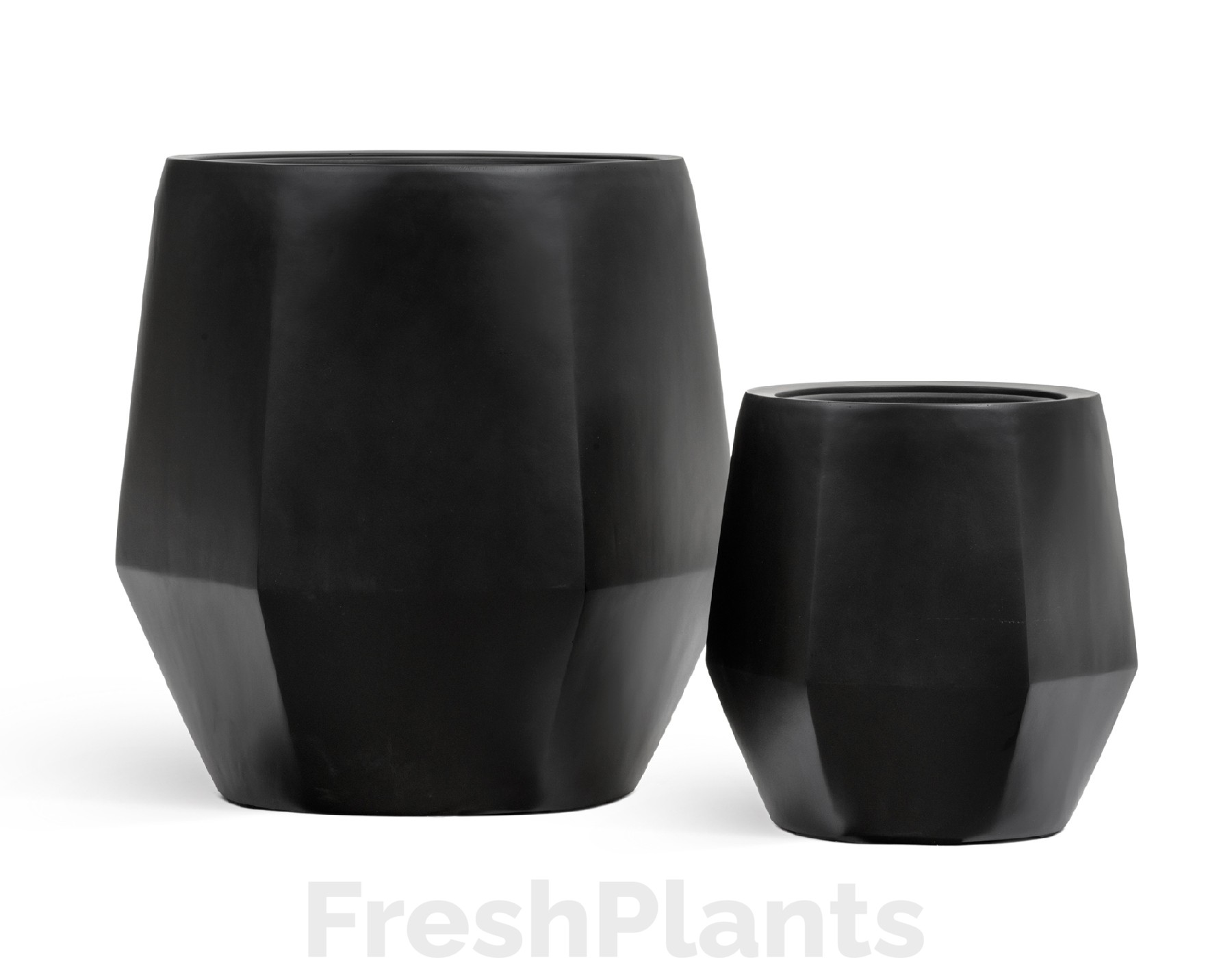 Кашпо TREEZ Effectory - Crystal - Многогранник - Антрацит 41.33-08-23-090-BLCK-39, 41.33-08-23-090-BLCK-59