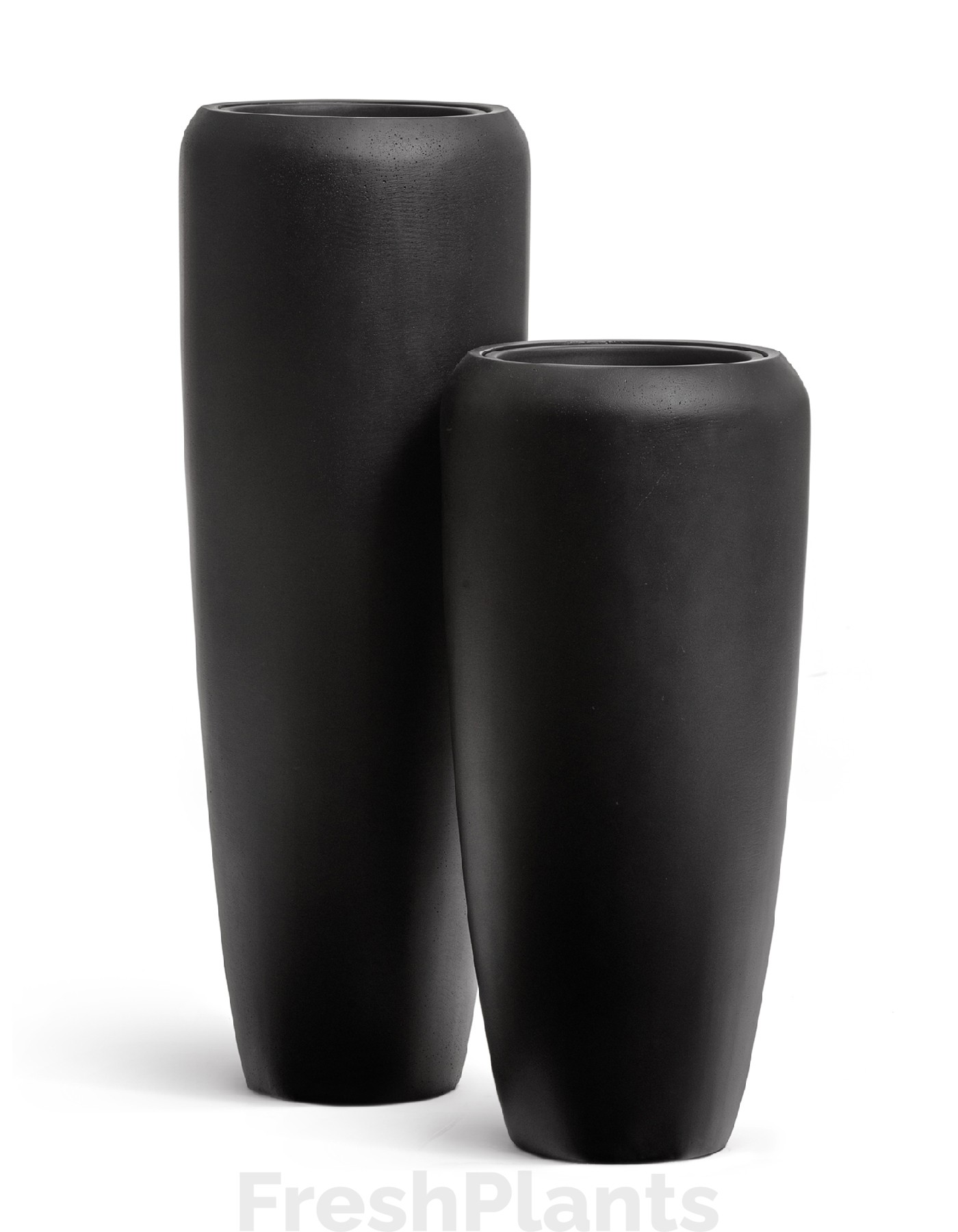 Кашпо TREEZ Effectory - Black Stone - Высокий конус Design - Антрацит 41.33-12-23-094-BLCK-075, 41.33-12-23-094-BLCK-097