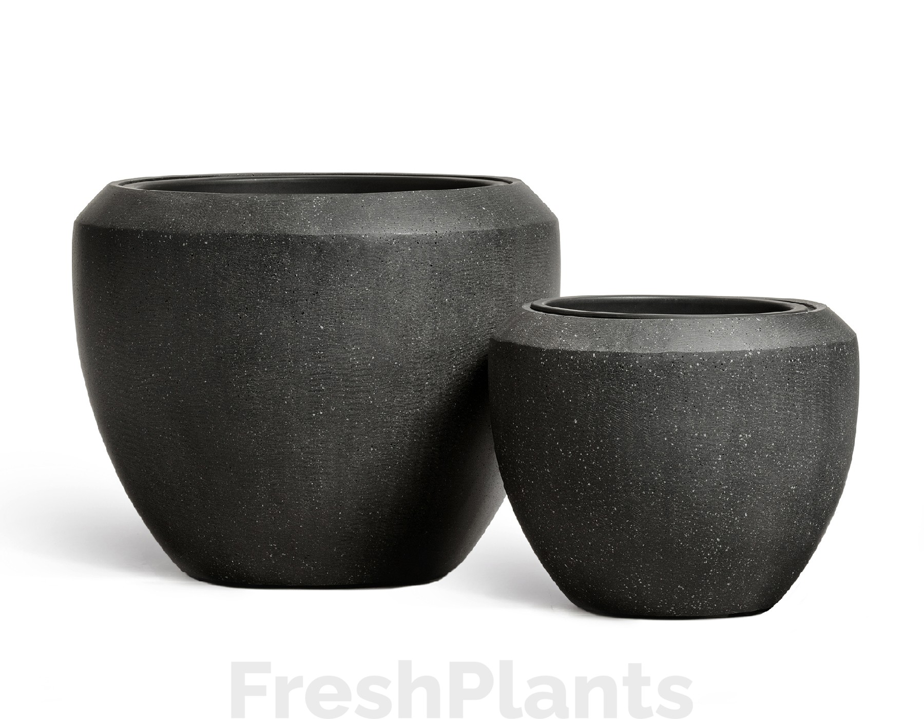 Кашпо TREEZ Effectory - Quartz - Чаша Design - Чёрный кварц 41.33-14-22-089-BLQ-40