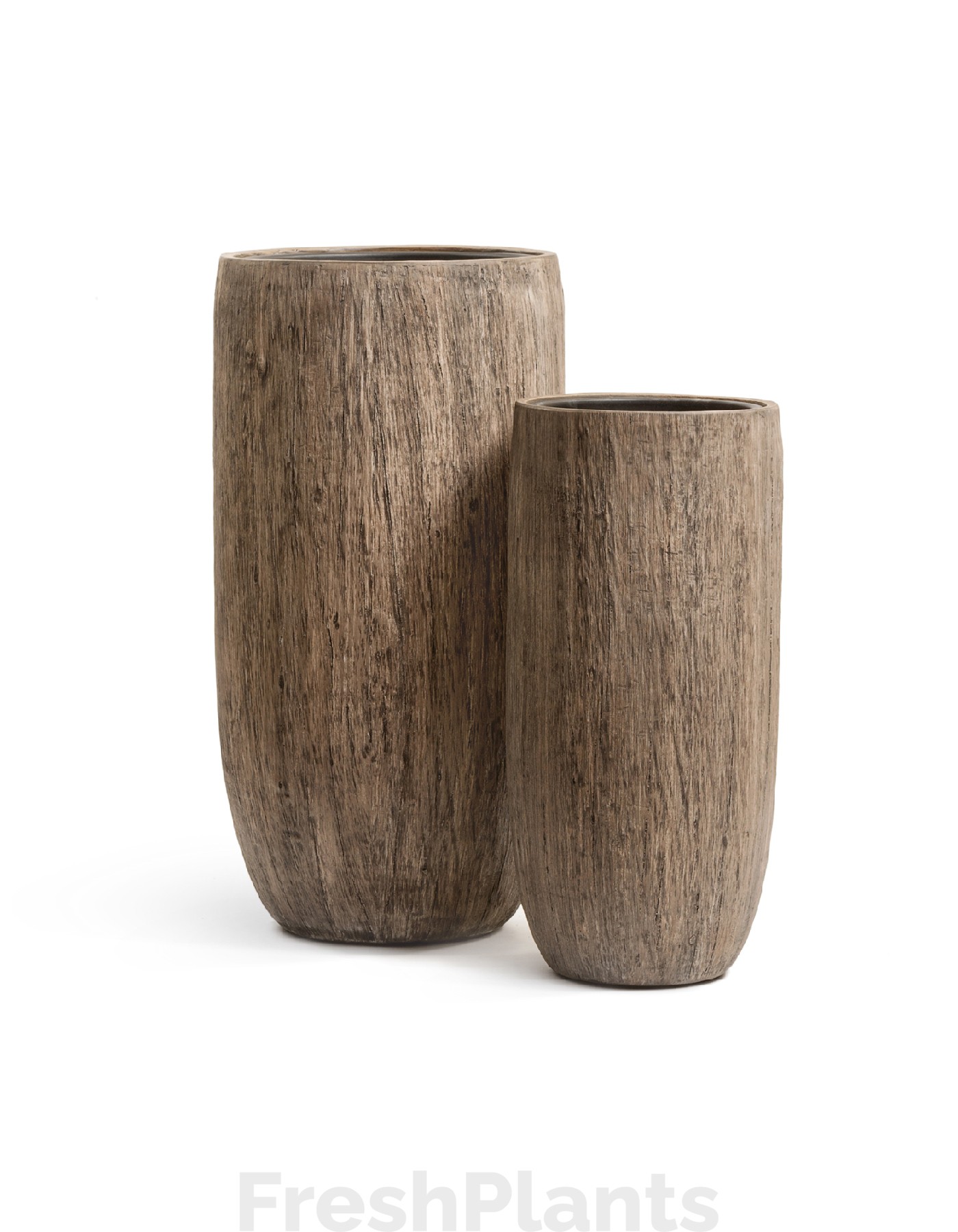 Кашпо TREEZ Effectory - Wood - Высокий округлый конус - Светлый дуб 41.3317-03-011-WB-65, 41.3317-03-011-WB-80