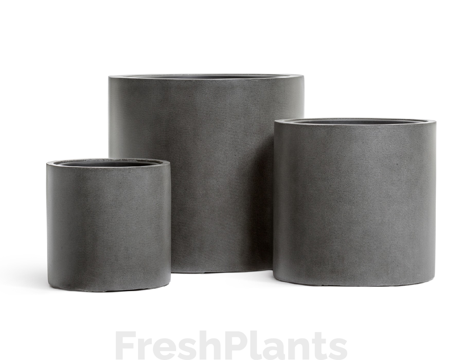 Кашпо TREEZ Effectory - Beton - Цилиндр Тёмно-серый бетон 41.3320-02-028-GR-31, 41.3320-02-028-GR-41, 41.3320-02-028-GR-53