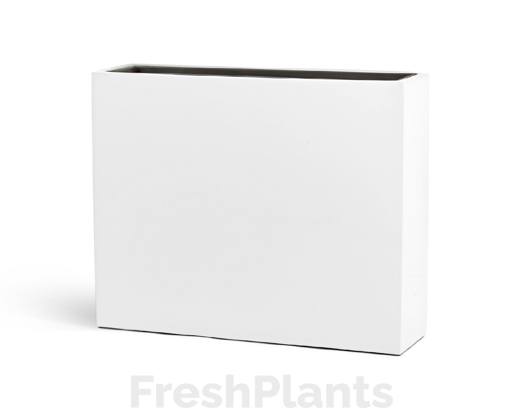 Кашпо TREEZ Effectory - Gloss - Дивайдер высокий - белый глянцевый лак 41.3320-05-040-WH-92/75