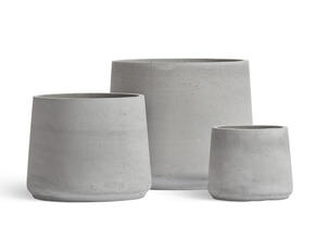 Кашпо TREEZ ERGO - Concrete - Чаша-конус - Светло-серый бетон 41.1024-0065-OW-23, 41.1024-0065-OW-34, 41.1024-0065-OW-45