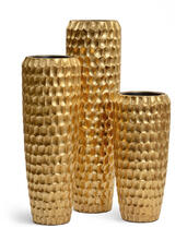 Кашпо TREEZ Effectory - Metal - Высокий конус Design Cells - Сусальное золото 41.33-07-22-080-GLD-097, 41.33-07-22-080-GLD-117