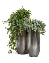 Кашпо TREEZ Effectory - Metal - Высокий округлый конус - Стальное серебро 41.3317-04-014-DSL-72, 41.3317-04-014-DSL-95 4