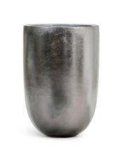 Кашпо TREEZ Effectory - Metal - Высокая конус-чаша - Стальное серебро 41.3317-04-015-DSL-67 2