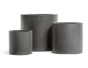 Кашпо TREEZ Effectory - Beton - Цилиндр Тёмно-серый бетон 41.3320-02-028-GR-31, 41.3320-02-028-GR-41, 41.3320-02-028-GR-53