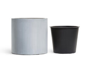 Кашпо TREEZ Effectory - Beton - Цилиндр - Серый ледник 41.3320-02-028-LG-31, 41.3320-02-028-LG-41, 41.3320-02-028-LG-53 3