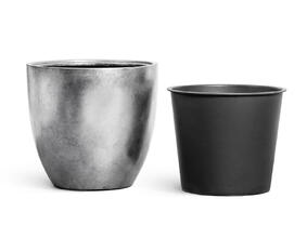 Кашпо TREEZ Effectory - Metal - Округлый конус - Серебро 41.3320-04-031-SLV-50 3