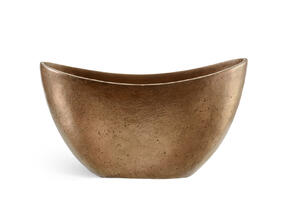 Кашпо TREEZ Effectory - Metal - Ваза-Лодка малая - Тёмное-матовое золото 41.3321-04-054-BRS-20/37 2