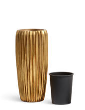 Кашпо TREEZ Effectory - Metal - Высокий конус Design Wave - Сусальное золото 41.3321-07-047-GLD-075, 41.3321-07-047-GLD-097 4