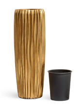 Кашпо TREEZ Effectory - Metal - Высокий конус Design Wave - Сусальное золото 41.3321-07-047-GLD-075, 41.3321-07-047-GLD-097 5