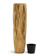 Кашпо TREEZ Effectory - Metal - Высокий конус Giant Design Wave - Сусальное золото 41.3321-07-047-GLD-141, 41.3321-07-047-GLD-180 5