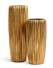Кашпо TREEZ Effectory - Metal - Высокий конус Design Wave - Сусальное золото 41.3321-07-047-GLD-075, 41.3321-07-047-GLD-097